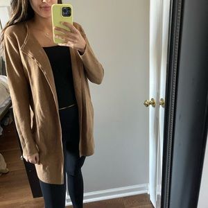 J Crew Tan Cardigan with Pockets